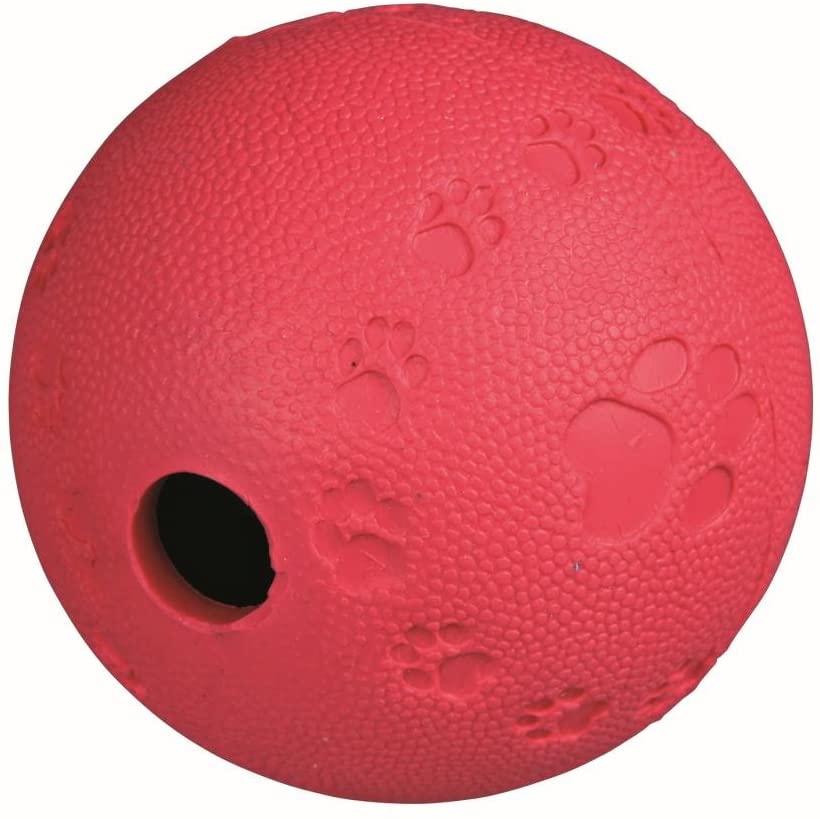 TRIXIE Snack Ball, Play ball for dogs, Can be filled with snacks, Long-lasting fun thanks to integrated maze, Quiet rolling