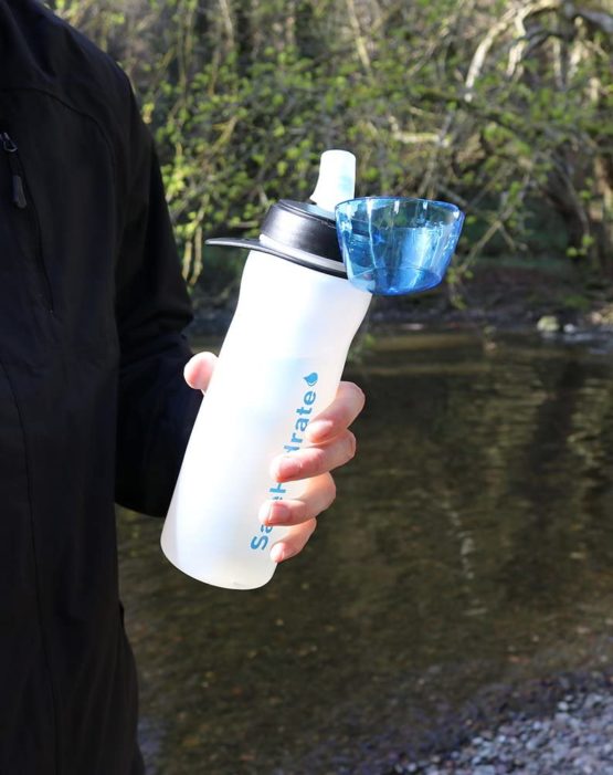 Pyramid Unisex's Safe Hydrate Water Purification Bottle and Filter, White, 650 ml - Image 3