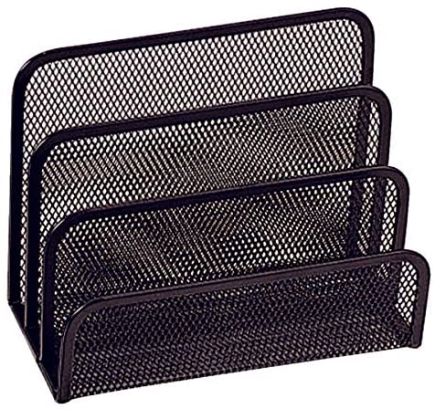Desktop Mail Sorter Q-CONNECT Metal 3 Compartments Black/Presentation/Type-Desktop/Kind-for Mail/Material-Metal/Dividers-3 / Colour-Black/Size-N/D/Dimensions (mm)-170x135x83 - Image 2
