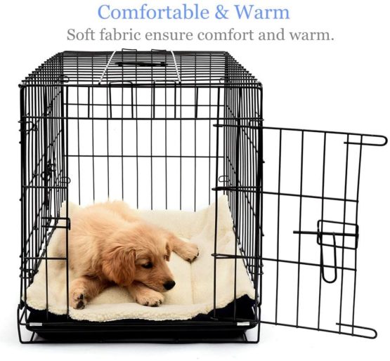 DERICOR Dog Bed Dog Crate Bed Plush 24" UK Machine Washable - Image 2