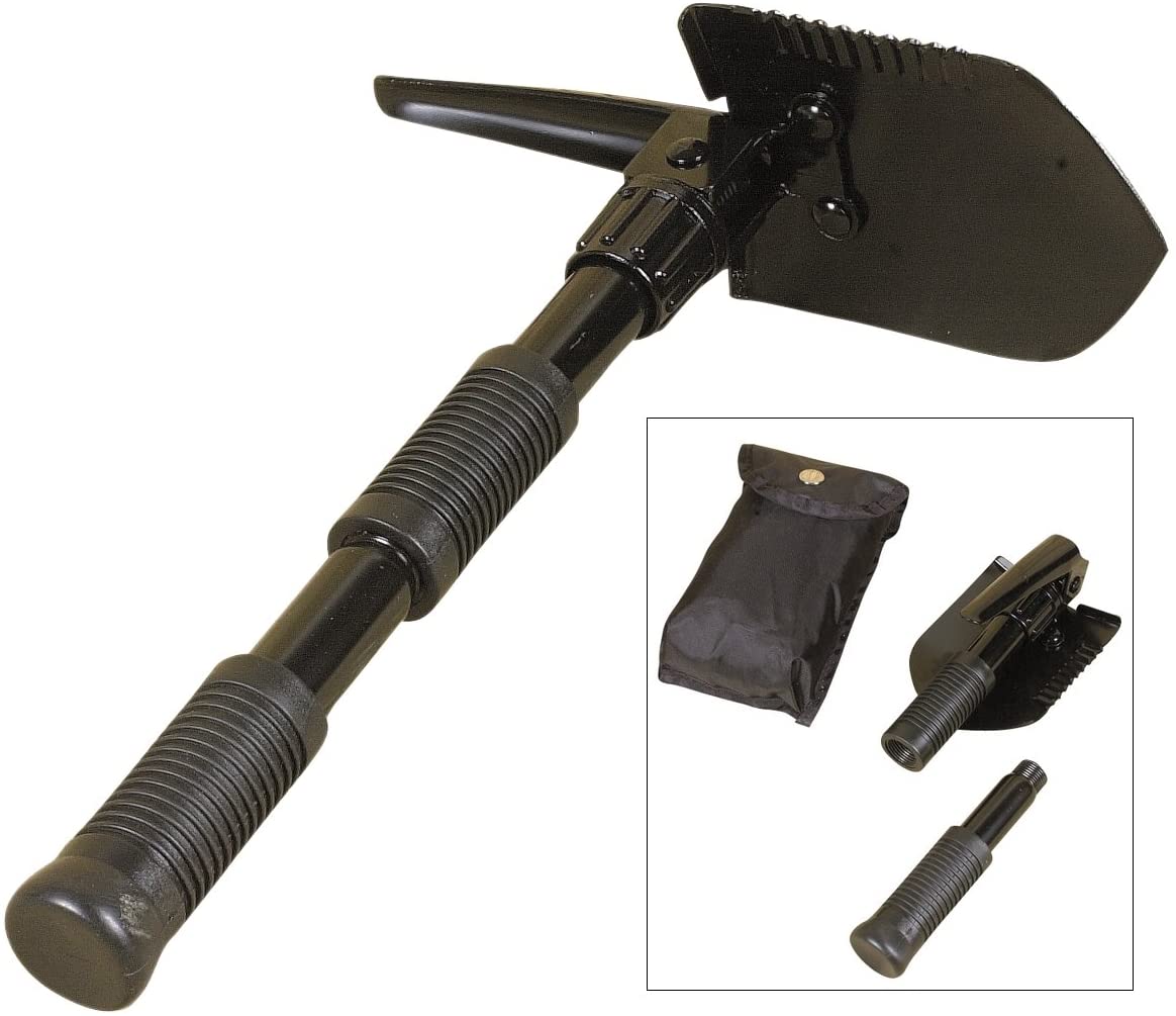 Cao Camping Mini Folding Pick/Shovel, Black - Image 2