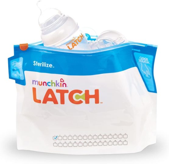 Munchkin Cool Touch Microwave Steriliser Bags, Pack of 6 Reusable Bags