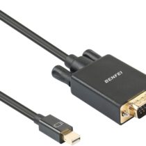 Mini DisplayPort to VGA 3M Cable, Benfei Mini Dp Display Port to VGA Cable Male to Male Gold-Plated Cord for MacBook, iMac(LG51) Surface Pro Dock