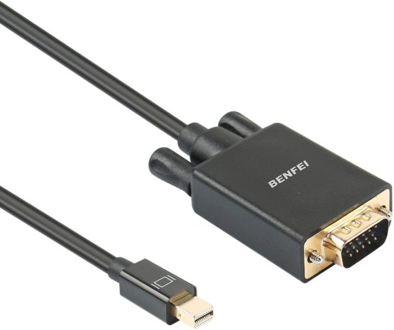 Mini DisplayPort to VGA 3M Cable, Benfei Mini Dp Display Port to VGA Cable Male to Male Gold-Plated Cord for MacBook, iMac(LG51) Surface Pro Dock