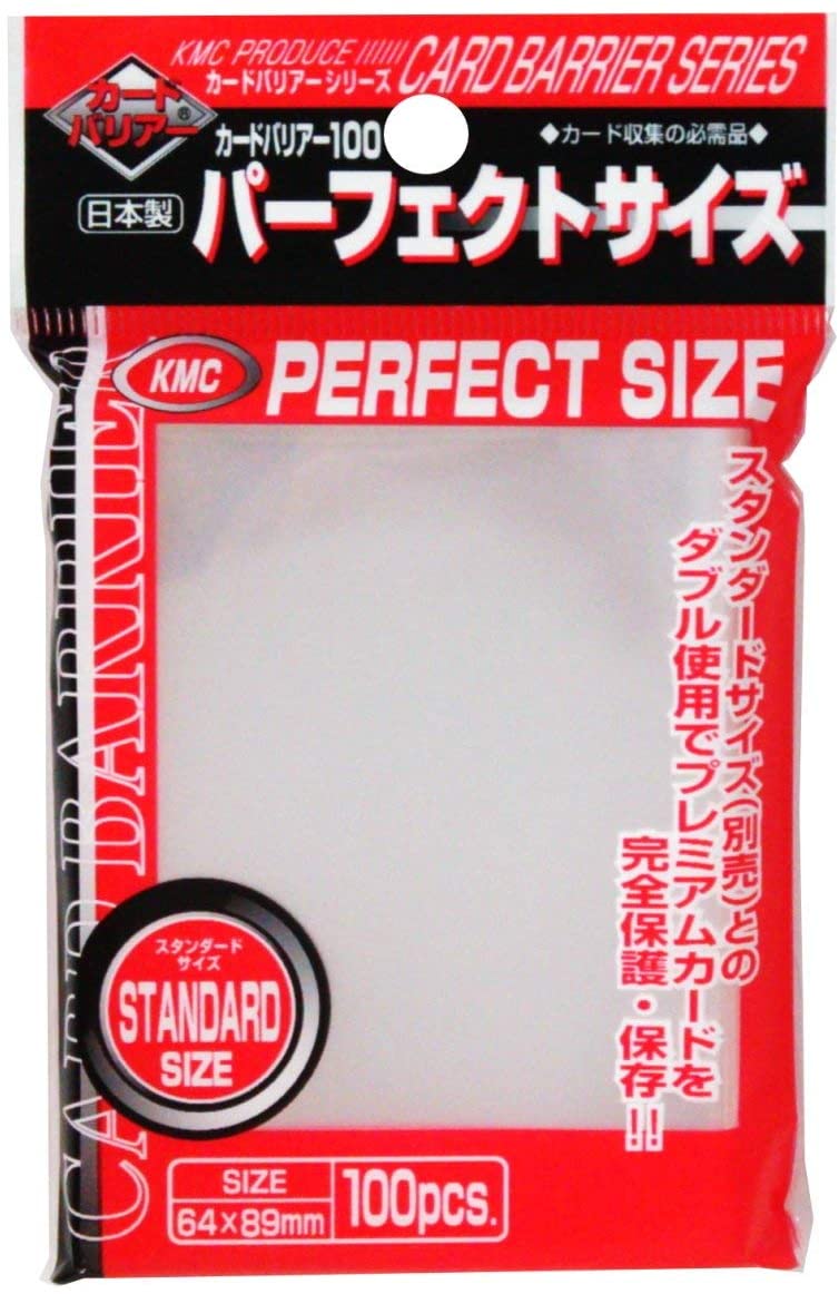 KMC Perfect Size Sleeves (100), Clear, Standard Size (64 x 89mm)