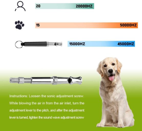 Professional Ultrasonic Dog Whistle With Lanyard & Dog Training Clicker For Recall Stop Barking Adjustable Frequencies Proven Results Pet Training Set - Image 3