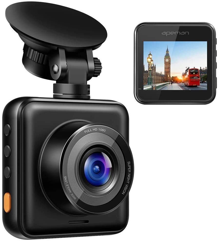 APEMAN Dash Cam, 1080P Full HD Car Camera DVR Dashboard Camera Video