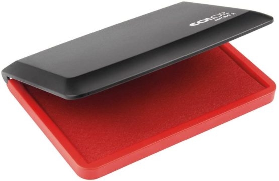 COLOP Micro 2 Stamp Pad - Red | 109672 | Rubber Stamp Ink Pad - 110x70mm