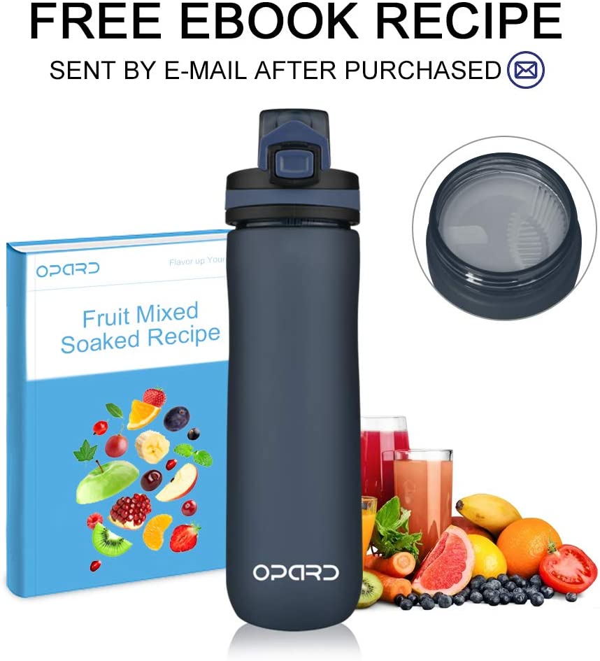 Opard Zip 600ml Plastic Water Bottle Dishwasher Safe, Leakproof Flip-Top Lid, BPA Free Tritan - Image 4