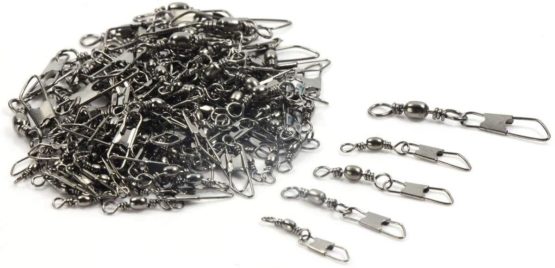 Croch 100Pcs Barrel Swivel with Safty Snap Connector Fishing #14, 12, 10, 8, 6, 4, 2 - Image 4