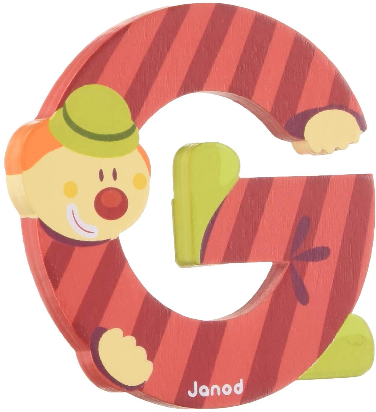 Janod J04548 G Party B004XS8GN8 Wooden Clown Letter, Multicolour, one Size, Multicolor