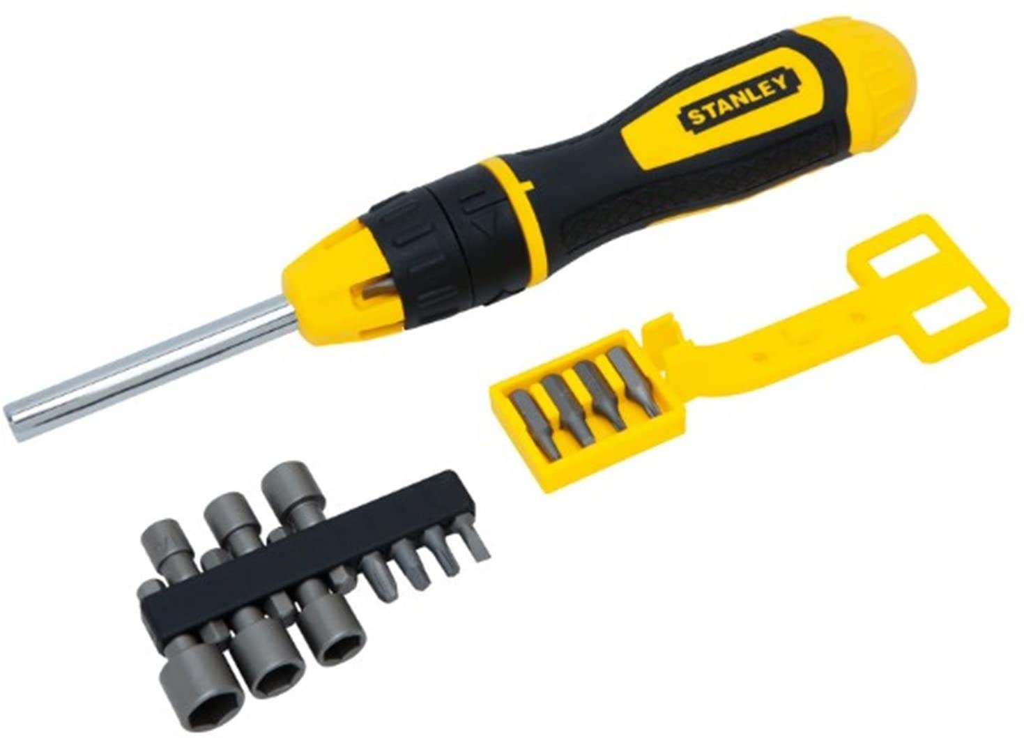 Stanley STHT0-62574 Bit-Screwdriver with 20 Bits and Ratchet, Black/Yellow, Set of 22 Piece - Image 4