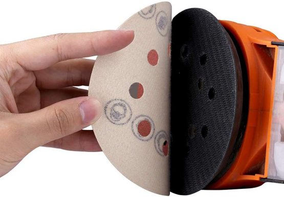 Maveek 50 Pieces 8 Holes Sanding Discs 80 Grit 5 inch Hook and Loop Sandpaper Assortment for Random Orbital Sander - Image 3