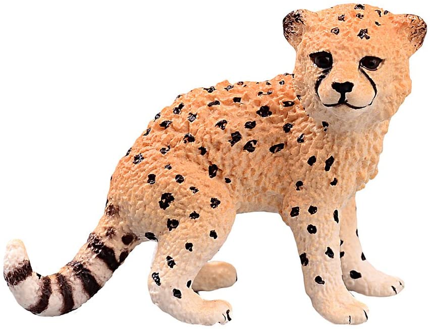 SCHLEICH 14747 Cheetah cub, Light Brown Or Grey, 1.4 inch - Image 2