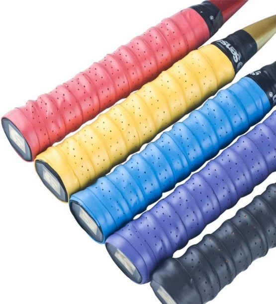 Senston PU Racquet Grip 5 Pack Tennis/Badminton/Squash Rackets Overgrip Anti Slip Perforated Super Absorbent Grips
