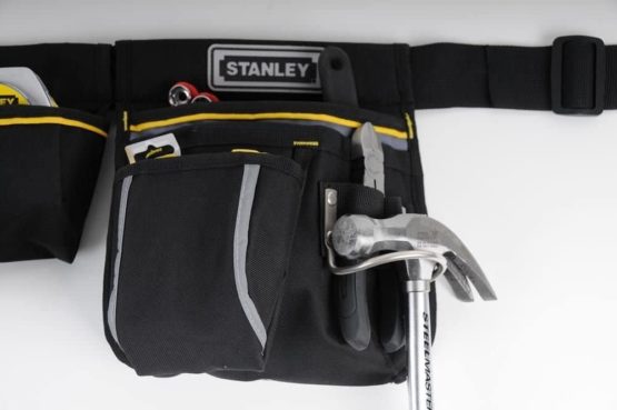STANLEY 600 Denier Tool Belt Pouch with Multi-Pockets Storage Organiser, Tape Pocket, Hammer Loop, 1-96-178 - Image 3