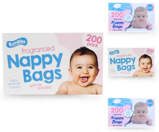 Nappy bags Jumbo Box - 4 x 200 pack (800 in total)