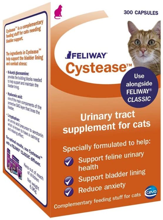 FELIWAY Cystease, for stress-related bladder problems in cats - 300 Capsules