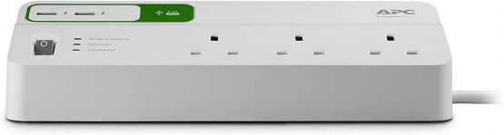 APC Surge Arrest Essential - PM6U-UK - 6 outlets - 2 USB charging ports - Equipment Protection Policy 50.000 € - Image 3