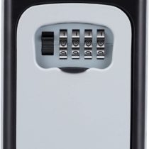 ZHEGE Key Box, Key Safe Wall Mounted, 4 Digit Combination Key Lock Box Outdoor Indoor to Share and Secure Keys for AirBnB Home Garage Office School, Waterproof Lockbox for Spare Key Storage, Silver