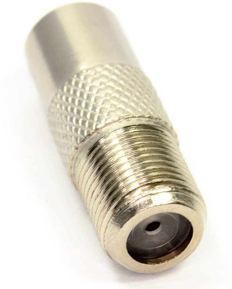 kenable F Type Screw Socket to RF Coax Aerial Male Adapter, Nickel - Image 2