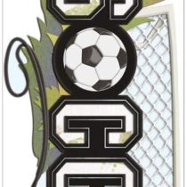 Jolees Boutique Dimensional Stickers, Soccer Title, Acrylic, Multicolour, 3.7x8.5x0.24 cm