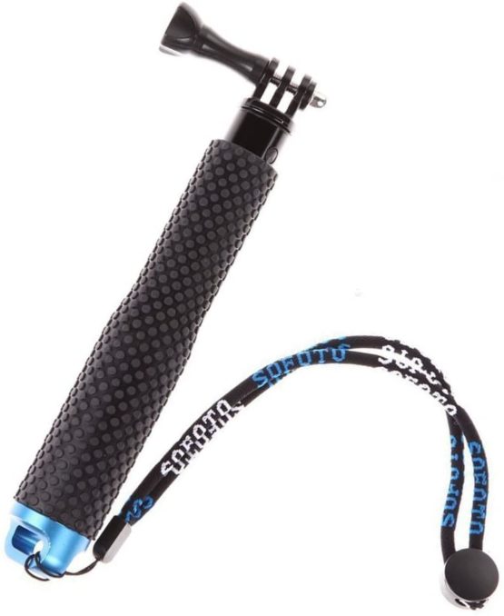 MyArmor Rubberized Aluminum Hand Grip Waterproof Selfie Stick Extendable (7-19 inch) Telescopic Handheld Pole Monopod for GoPro HD Hero 5/4/3+/3/2/1