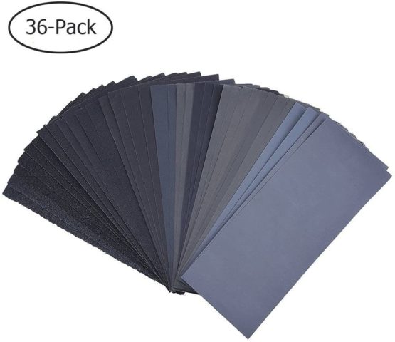 120 To 3000 Assorted Grit Sandpaper, 23 x 9 cm, 36-Sheet (36-Sheet sandpaper)