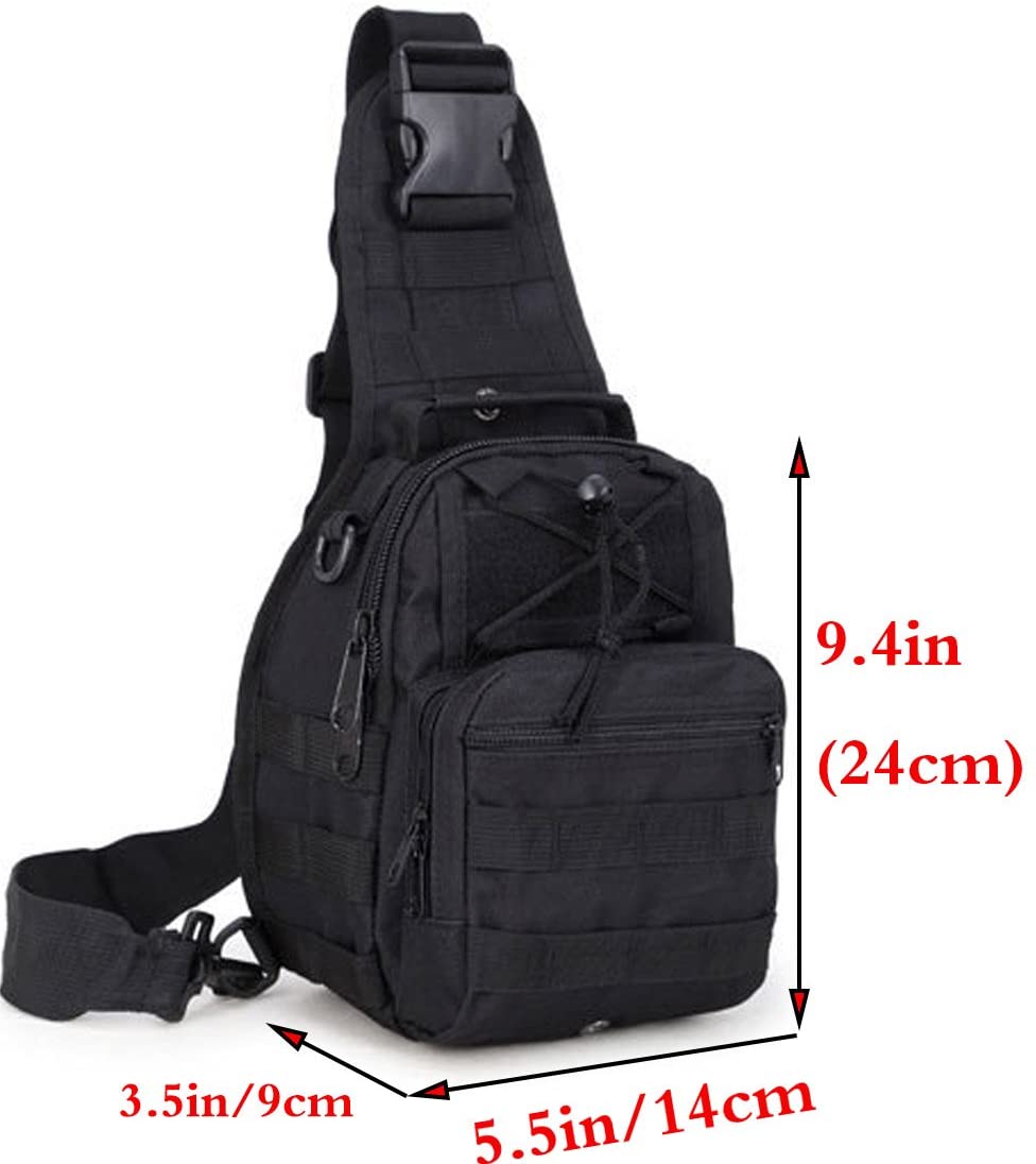 Rullar Small Hiking Daypack Tactical Sling Chest Bag Military Molle ...