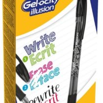 BIC 943441 0.7 mm Gel Ocity Illusion Gel Pen - Black (Pack of 12)