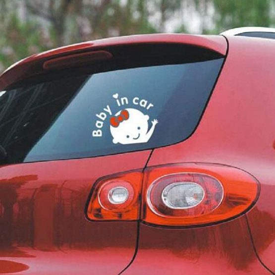 FineFun Baby in Car|Baby on Board Stickers Car Warning Sign (Baby in Car(Girl)) - Image 2