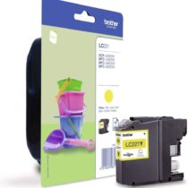 Brother LC-221Y Inkjet Cartridge, Yellow, Single Pack, Standard Yield, Includes 1 x Inkjet Cartridge, Brother Genuine Supplies