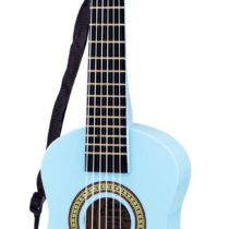 New Classic Toys 10342 Wooden Guitar Toy for Toddlers 3 Boys and Girls Baby Gifts, Kids Musical Instruments for Childrens Three Year Old Inclusive Musicbook, Red, 10346, Blue