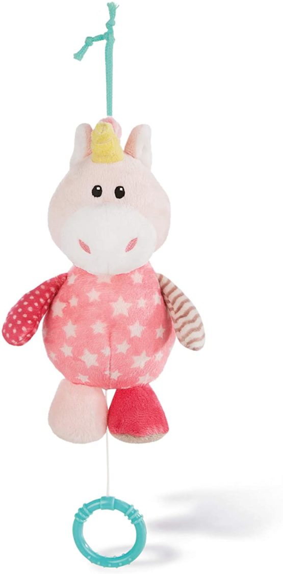 Nici 43657 Musical Soft Toy Unicorn Stupsi, 18 cm, Pink