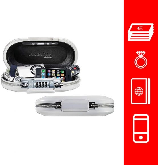 MASTER LOCK Mini Travel Safe Safe with Cable [White] 5900EURD - Secure your belongings while traveling - Image 3
