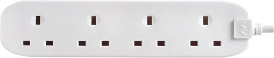 Masterplug BFG5-MP Four Socket Extension Lead, 5 Metre, 13 Amp, White - Image 2