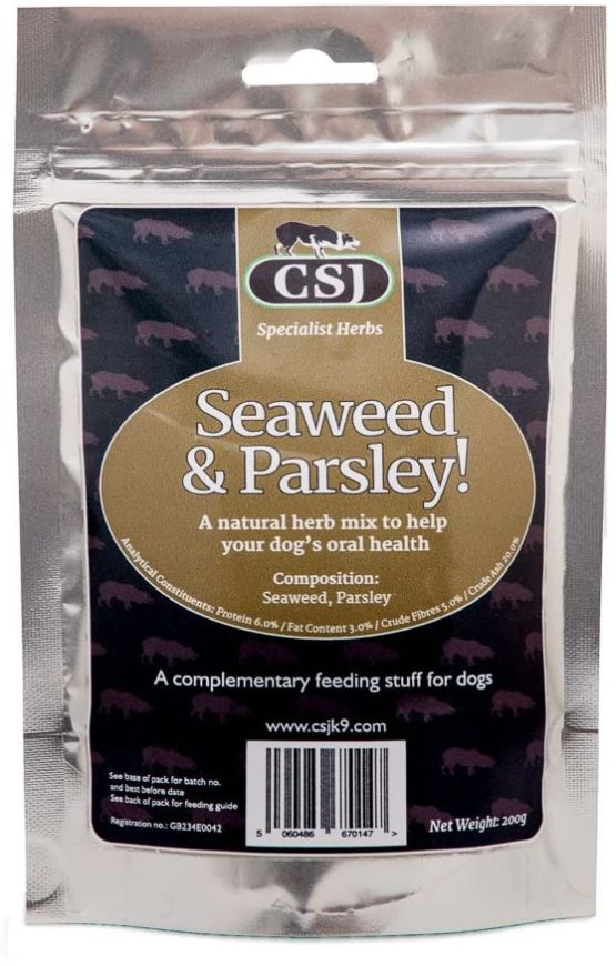 CSJ Seaweed & Parsley A Herbal Blend To Help Dog Breath And Aid Oral Health (200g)