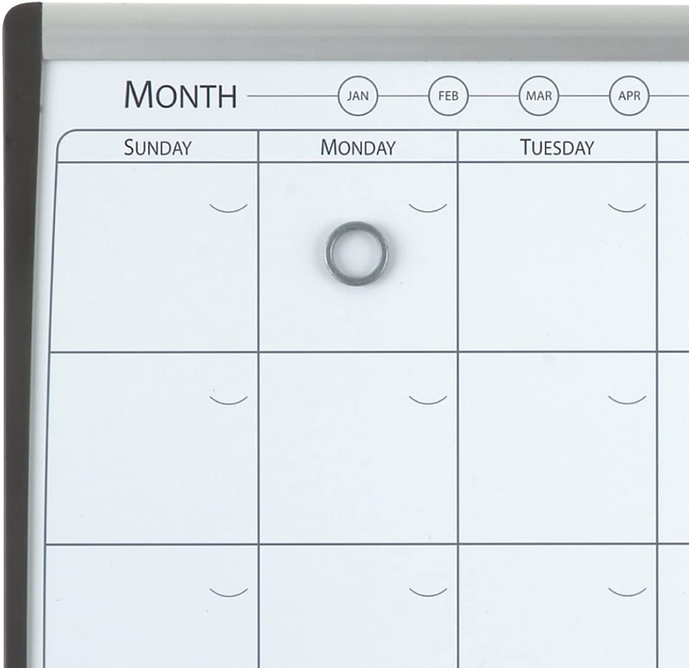 Nobo Small Magnetic Whiteboard Planner With Cork Notice Board, Weekly & Monthly, Arched Frame, Wall Mountable, Home/Office - Image 4