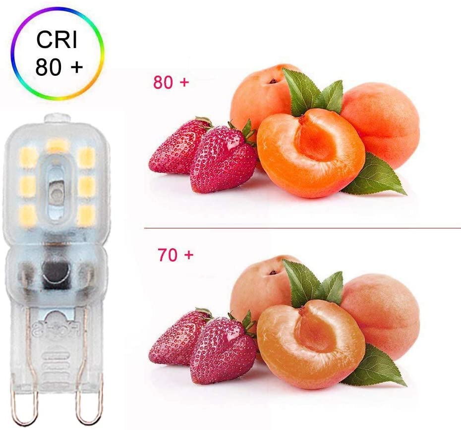 WOWLED 10 X G9 LED Light Bulb, 3W (25W Equivalent), 2700K Warm White, No Strobe, 360 Beam Angle, 220-240V, Clear Shell - Image 3