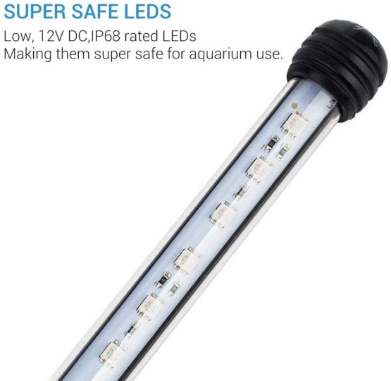 NICREW Submersible Aquarium Light, Underwater RGB Multicolor LED Lights for Fish Tank, 7 Inches, 18cm - Image 3