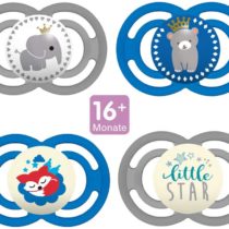 MAM Perfect Day & Perfect Night Dummy 16 Plus Soft Colours Mix Set of 4 Including 4 Sterilised Transport Boxes