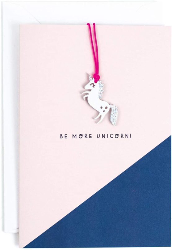 Hotchpotch Be More Unicorn Card with Unicorn Plastic Necklace HPFP07