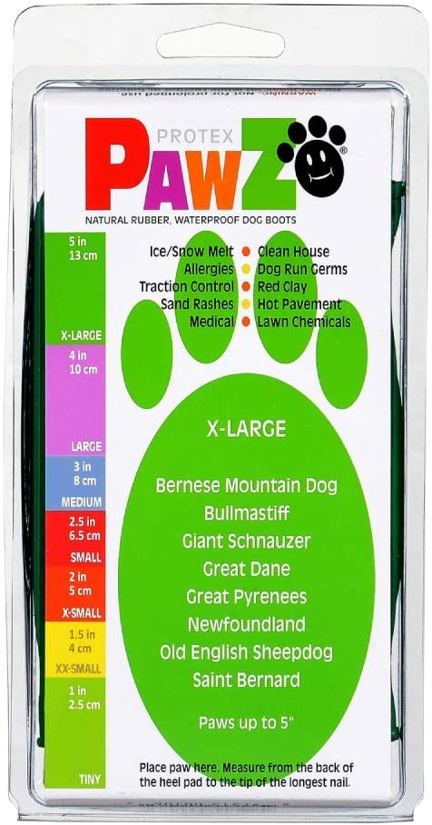 X Large Pawz Durable All Weather Dog Boots (12 boots), Black, XL - Image 3