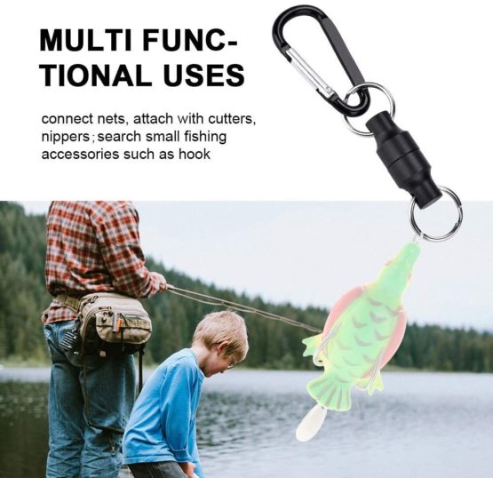 MAGT Fishing Strongest Magnetic Net Release Clip Hanging Holder Aluminum Carabiners Single Keychain Hook Magnet Buckle for Fly Fishing - Image 4