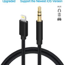 Aux Cord for iPhone 13/12/X/XS/11/11 Pro/11 Pro Max/8/8Plus/7/7Plus Aux Cable for Car 3.5mm Aux Cable Premium Aux Audio to Car Stereo/Speaker/Headphone Adapter Support All iOS System