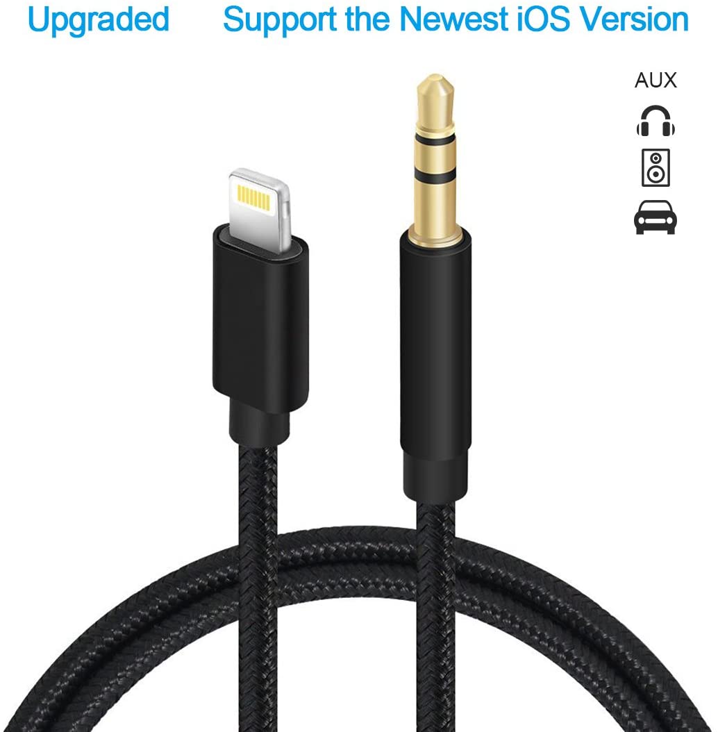 thumbnail image 2 of Premium 3ft AUX Audio Cable For IPhone 14 13 12 11 X XS XR 8 7 Plus - 8 Pin 2 of 3