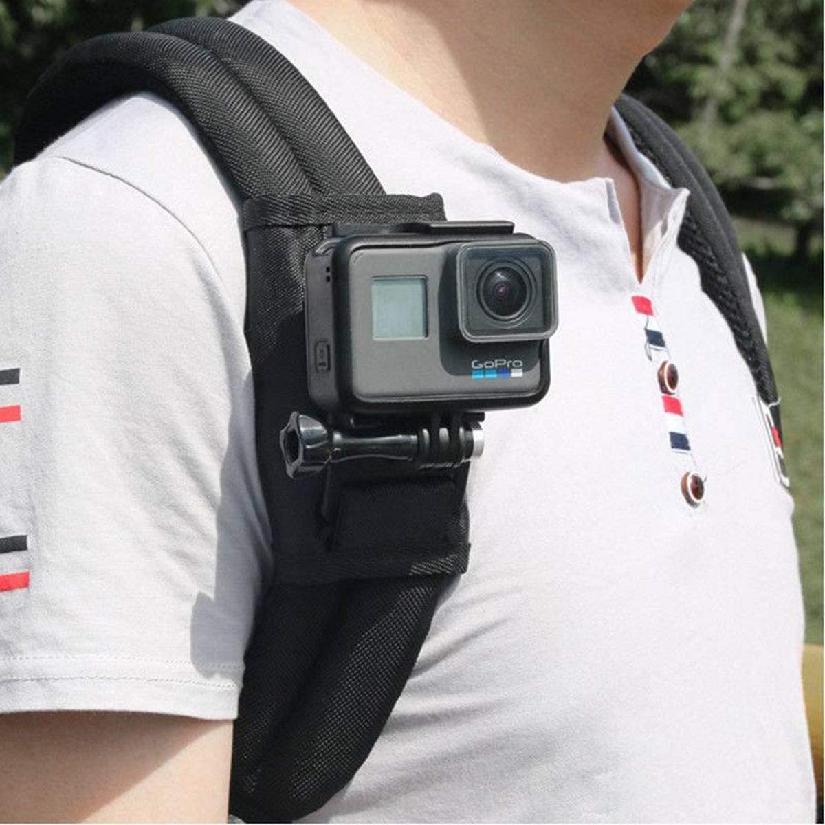 Techson Backpack Mount for Hero 6 7, Quick Release Shoulder Strap