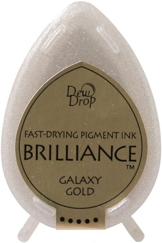 Tsukineko 3.5 x 5 cm Brilliance Pigment Galaxy Stamp Pad, Gold