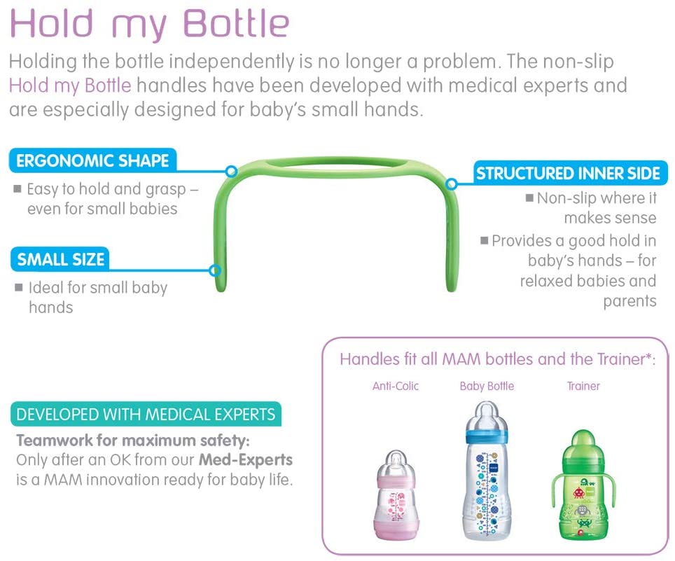 MAM Hold My Bottle Handles, Blue, 2 Count (Pack of 1) - Image 4