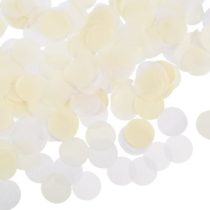 Shappy 1 Inch White Ivory Round Tissue Confetti for Wedding Parties, 6000 Pieces